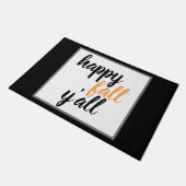 Happy Fall Y'all Zitat Fußmatte (Schrägansicht)