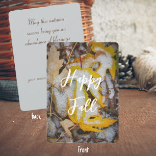 Happy Fall Yellow Blätter Karte