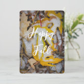 Happy Fall Yellow Leaves Karte (Stehend Vorderseite)