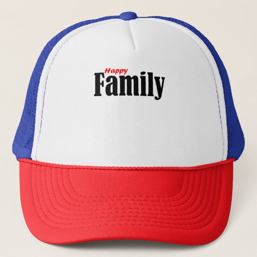 Happy Famille Matching Hat - Fun Family Vibes Truckerkappe (Vorderseite)