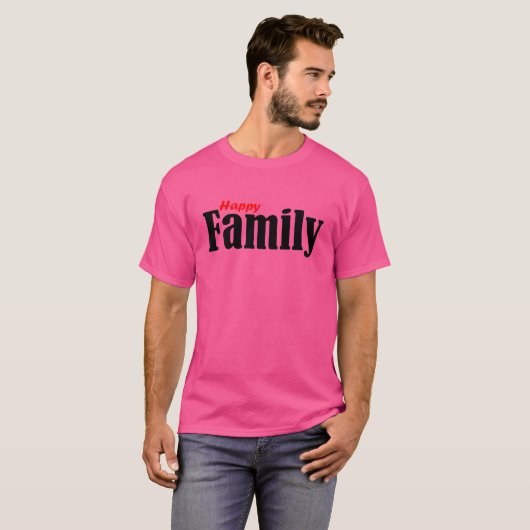 Happy Famille Matching T - Shirt - Fun Family Vibe (Vorne ganz)