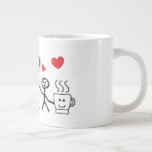 Happy Family Coffee Funny Meme Jumbo-Tasse (Rechts)