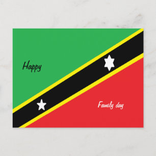 Happy family day Saint Kitts Postkarten