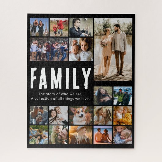Happy Family Foto Collage Puzzle (Vertikal)