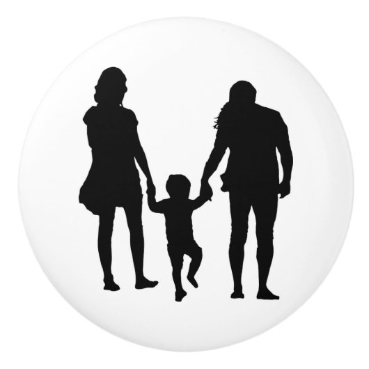 HAPPY FAMILY KERAMIKKNAUF (Vorderseite)