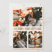 Happy Family mit Hunde Weihnachtskarte Einladung (Vorderseite)