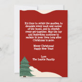 Happy Family mit Hunde Weihnachtskarte Einladung (Rückseite)