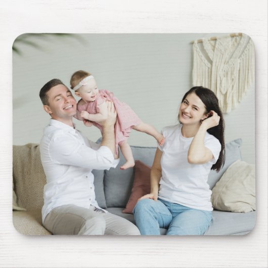 Happy Family Personalisiertes Foto Mouse Pad Mousepad (Vorne)