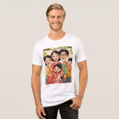 Happy Family Tri-Blend Shirt (Vorderseite voll)