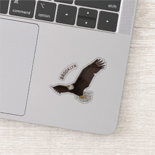 Happy-Fan Glatze Cartoon Illustration Aufkleber