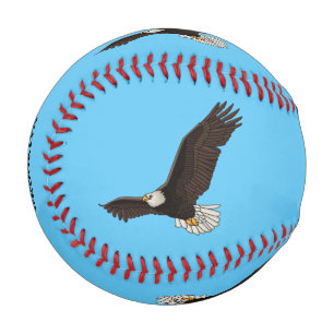Happy-Fan Glatze Cartoon Illustration Baseball