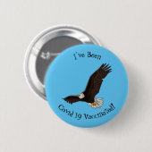 Happy-Fan Glatze Cartoon Illustration Button (Vorne & Hinten)