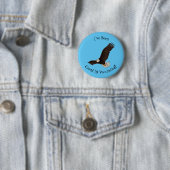 Happy-Fan Glatze Cartoon Illustration Button (Beispiel)