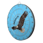 Happy-Fan Glatze Cartoon Illustration Dartscheibe (Vorderseite rechts)