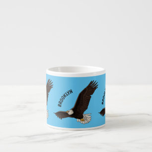 Happy-Fan Glatze Cartoon Illustration Espressotasse