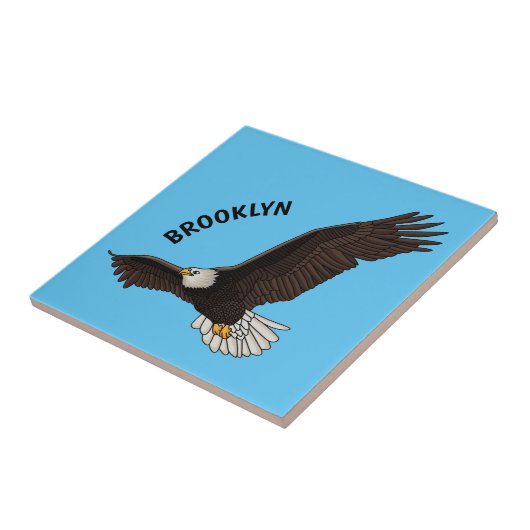 Happy-Fan Glatze Cartoon Illustration Fliese (Seite)