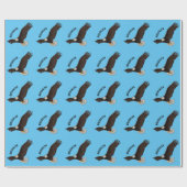 Happy-Fan Glatze Cartoon Illustration Geschenkpapier (Flach)