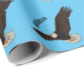 Happy-Fan Glatze Cartoon Illustration Geschenkpapier (Rolleneckpunkt)