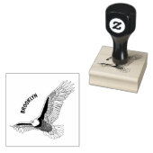 Happy-Fan Glatze Cartoon Illustration Gummistempel (Stempel)