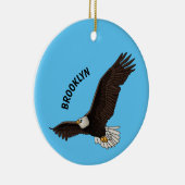 Happy-Fan Glatze Cartoon Illustration Keramik Ornament (Rechts)