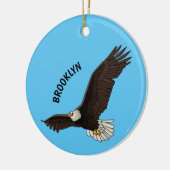 Happy-Fan Glatze Cartoon Illustration Keramik Ornament (Links)