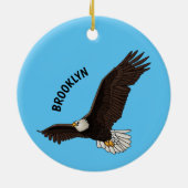 Happy-Fan Glatze Cartoon Illustration Keramik Ornament (Hinten)