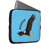 Happy-Fan Glatze Cartoon Illustration Laptopschutzhülle (Vorne Rechts)