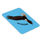 Happy-Fan Glatze Cartoon Illustration Magnet (Rechte Seite)