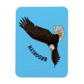 Happy-Fan Glatze Cartoon Illustration Magnet (Vertikal)