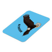 Happy-Fan Glatze Cartoon Illustration Magnet (Linke Seite)