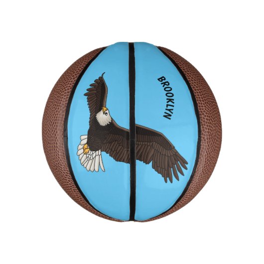 Happy-Fan Glatze Cartoon Illustration Mini Basketball (Vertikal)