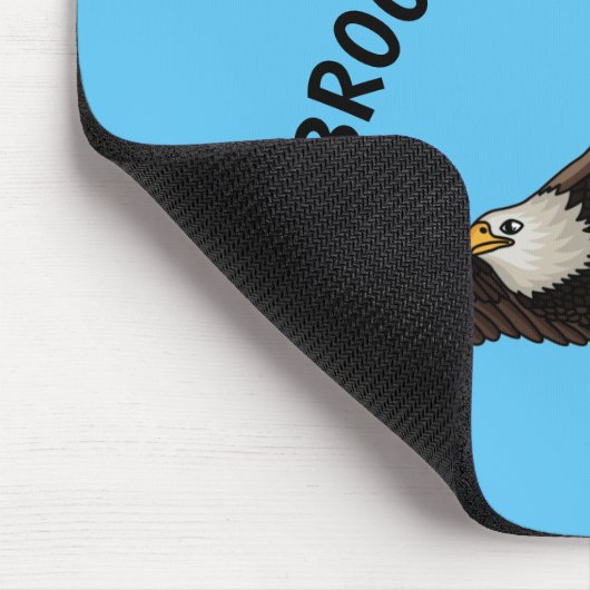 Happy-Fan Glatze Cartoon Illustration Mousepad (Ecke)