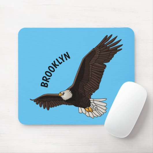 Happy-Fan Glatze Cartoon Illustration Mousepad (Mit Mouse)