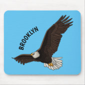 Happy-Fan Glatze Cartoon Illustration Mousepad (Vorne)