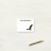 Happy-Fan Glatze Cartoon Illustration Post-it Klebezettel (Auf Schreibtisch)