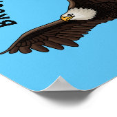 Happy-Fan Glatze Cartoon Illustration Poster (Ecke)