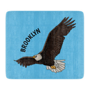 Happy-Fan Glatze Cartoon Illustration Schneidebrett