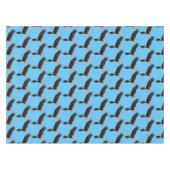 Happy-Fan Glatze Cartoon Illustration Tischdecke (Vorderseite (Horizontal))