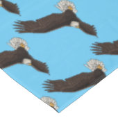 Happy-Fan Glatze Cartoon Illustration Tischdecke (Schrägansicht)