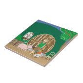 Happy Fantasy Book Charakter auf Zuhause Fliese (Seite)