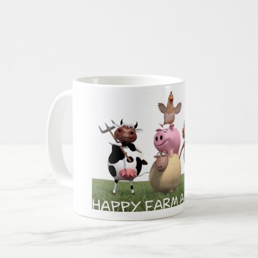 Happy Farm Animal Coffee Mug - Isaak Kaffeetasse (Vorderseite Links)