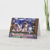 Happy Farm Animal Funny Christmas Card Karte (Vorderseite)