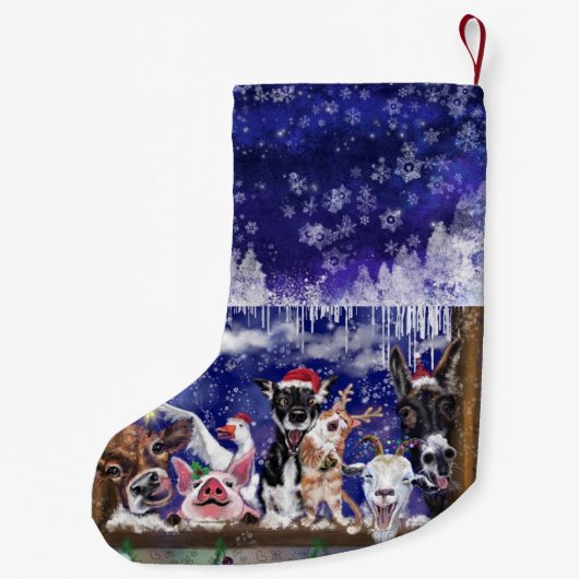 Happy Farm Animals Weihnachten Strumpf Kleiner Weihnachtsstrumpf (Rückseite)