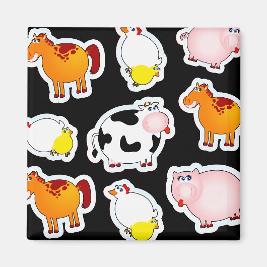Happy farm background, Magnet (Vorne)
