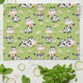 Happy Farm Cows Geschirrtuch (Gefaltet)