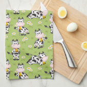 Happy Farm Cows Geschirrtuch (Viertel Falte)