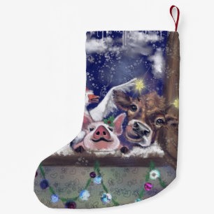 Happy Farm Funny Christmas Strumpf Kleiner Weihnachtsstrumpf
