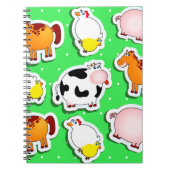 Happy Farm Hintergrund, Notebook Notizblock (Vorderseite)