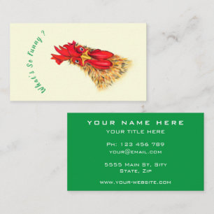 Happy Farm Rooster Funny Business Card Vorlage Visitenkarte