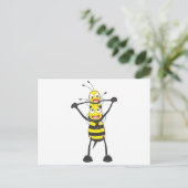 Happy Father and Son Bee Have Fun Postkarte (Stehend Vorderseite)